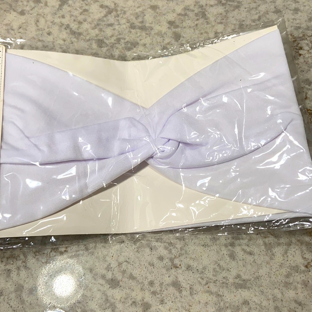 Large White headband